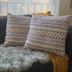 John Robshaw Pillow Covers Boho Ikat Set of 2